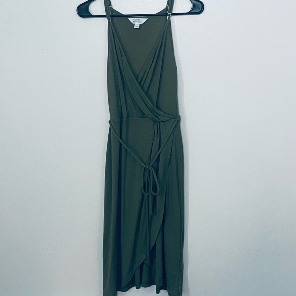 Spaghetti Strap Midi Dress – Forest Green | Size S